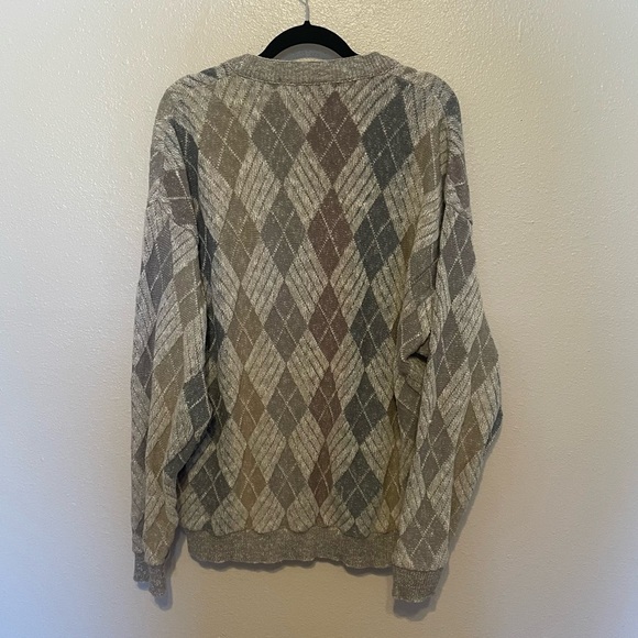 Vintage Shenandoah Argyle Men’s Sweater Size XXL EUC Made In USA - Picture 4 of 5